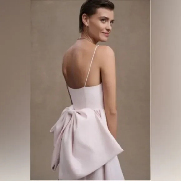 BHLDN Sachin & Babi Hadley V-Neck Back-Bow Empire Gown/ Size 4 - Picture 4 of 10